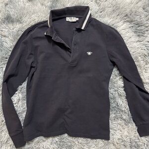 Dior Black Polo with White Trim